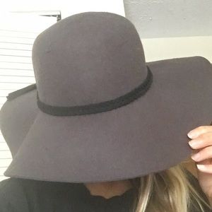 Grey floppy hat brand new from target.